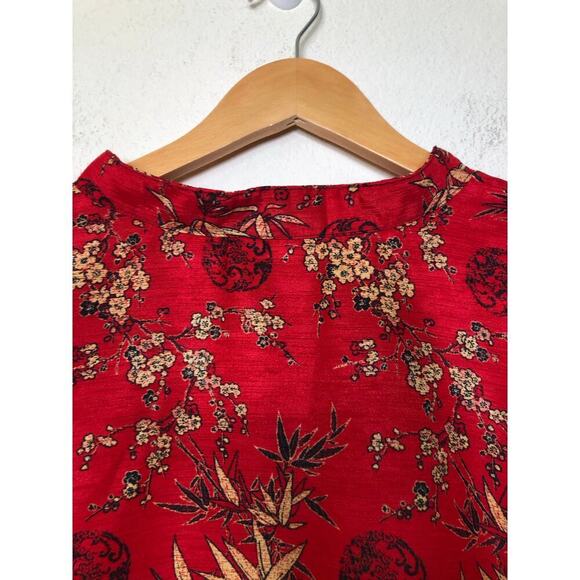 Vintage Teddi Of California Blouse Tunic Long-sleeve Asian Chinese Inspired 4X - Picture 14 of 14
